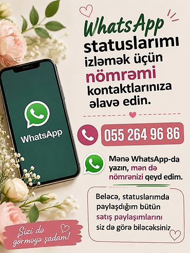 Xidmət: WhatsApp statuslarında satış paylaşımlarının izlənməsi