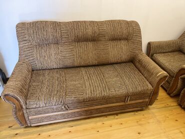 metbex divanlari: İşlənmiş, Divan, 2 kreslo, Divan, Bazasız, Açılan