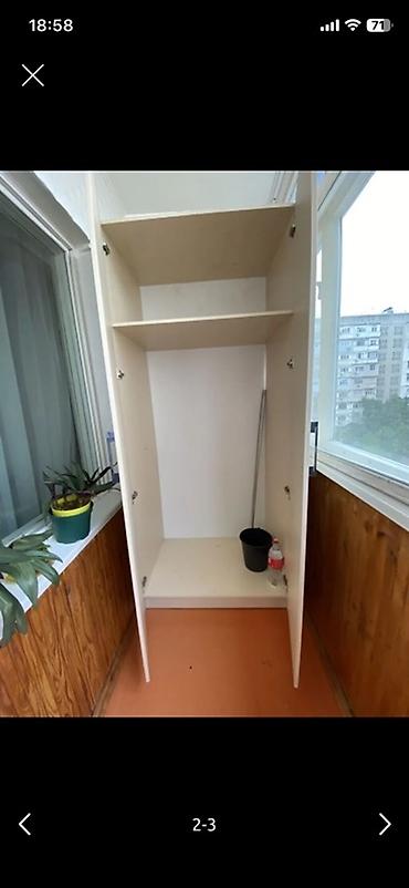 балконные шкафы: Шифоньер, шкаф для одежды, Новый, Прямой, ЛДСП — 2