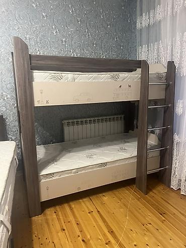 Мебель: Uşaq iki mərtəbəli çarpayı + 2 ədəd döşək dəsti - Model: iki — 1