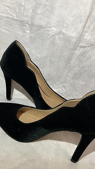 Другая женская обувь: Туфли-лодочки на каблуке из бархатного материала - Цвет: темный — 6