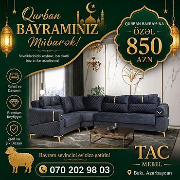 tac mebel: Qurban bayramına özəl künc divan dəsti – 850 AZN - Rahat və davamlı — 1