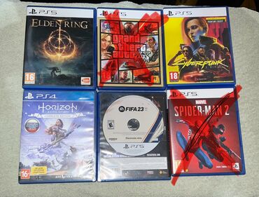 PS5 (Sony PlayStation 5): Диски для пс 4-5 Хорайзон-1800с FIFA 23-1300с Elden ring-3300c