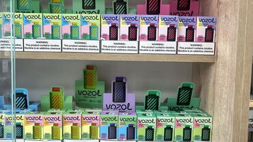 Qəlyan, vayp və aksesuarları: Vozol markalı birdəfəlik elektron siqaretlər rəngarəng çeşidlərdə