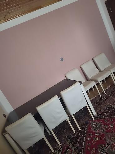 şuşe masa: Qonaq otağı üçün, İşlənmiş, Açılan, Dördbucaq masa, 6 stul — 3