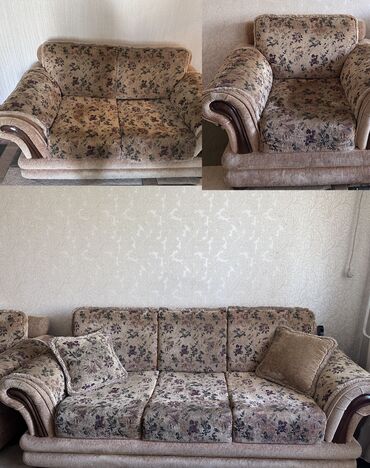 диван спальни: Продаю диванный гарнитур в хорошем состоянии. Кресло, маленький диван