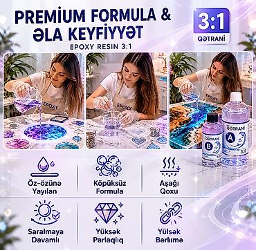 epoksid qətranı satışı: 🔷 Premium Epoksi Qətran 3:1 – Peşəkar nəticə əldə edin! Yüksək — 2