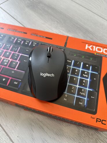 геймерский ноутбук: Беспроводная мышка Logitech + геймерская клавиатура NOS