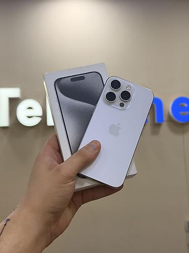 IPhone 15 Pro, 256 GB, White Titanium, Kredit, Face ID, Simsiz şarj