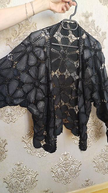 Верхняя одежда: Qara rəngli açıq kardiqan/bolero - Model: uzunqol, açıq önlü — 3
