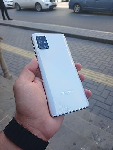 Samsung Galaxy A71, 128 GB, rəng - Ağ, Zəmanət, Sensor, İki sim kartlı