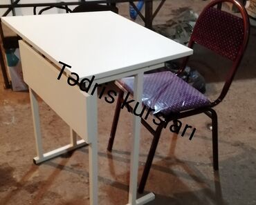 Masalar: Kurs üsün stol stul desti, Tədris kursları üçün stol stul desti — 5
