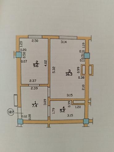 квартиры дордой моторс: 1 комната, 40 м², Дордой Моторс рынок Индивидуалка, 3 этаж, Евроремонт — 4