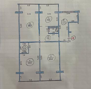 Продажа квартир: 4 комнаты, 103 м², 105 серия, 7 этаж, Евроремонт — 11