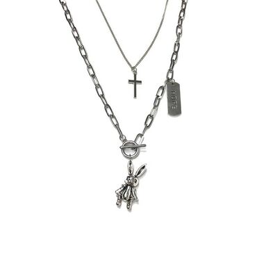 цепочку серебренные: Многослойное женское ожерелье в стиле хип-хоп и панк, модное