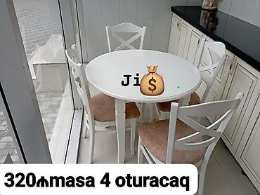 Yeni, Yumru masa, 4 stul lalafo.az -da Yeni, Yumru masa, 4 stul