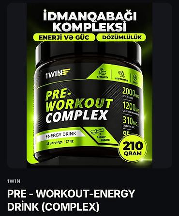 1WIN Pre-Workout Energy Drink (Complex) - Məhsul tipi: İdmanqabağı