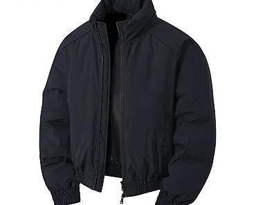 Куртки: Утеплённая мужская куртка-бомбер - Свободный крой oversize с — 8