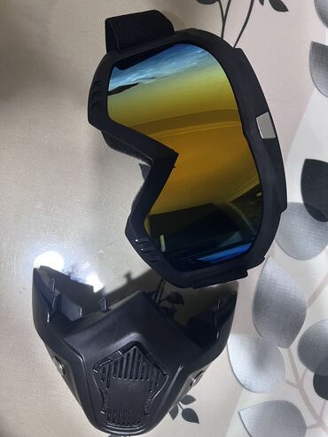 Другая мототехника: Ветрозащитная маска для вело мото лыжи сноуборд очки отделяются в — 5