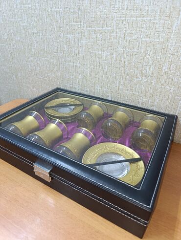 Çay dəstləri və servizlər: Çay dəsti, rəng - Qızılı, Şüşə, 126 nəfərlik, Azərbaycan — 3