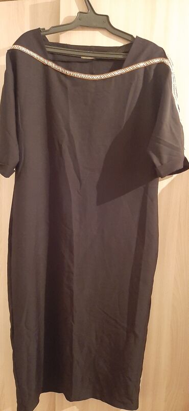 платья черный: Вечернее платье, С рукавами, Стразы, 4XL (EU 48)