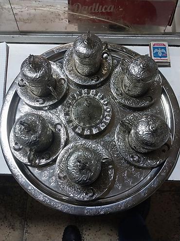 Ev və bağ: Qəhvə dəsti, rəng - Gümüşü, Metal — 4