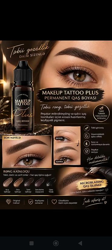 homm bitkisel katalog azerbaycan: MAKEUP TATTOO PLUS – Permanent Qaş Boyası/Pigment - Peşəkar — 1