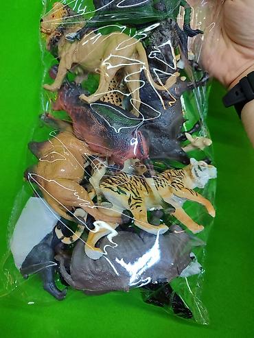 жираф: Игрушки резиновые дикие животные для детей🐯 Комплектация товара — 4