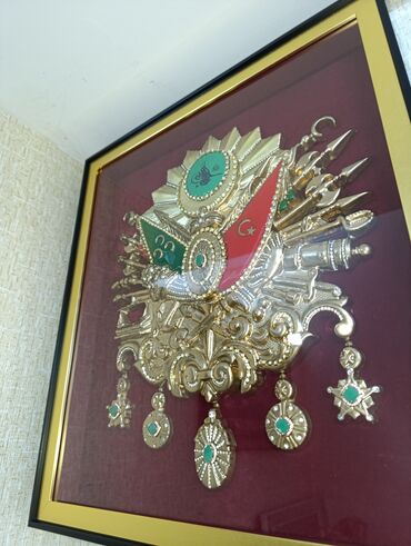 Şəkillər, tablolar: Osmanlı Tuğrası Bakıda. qızılı və gümüşü rənglərdə hazırlamışam. İdeal — 9