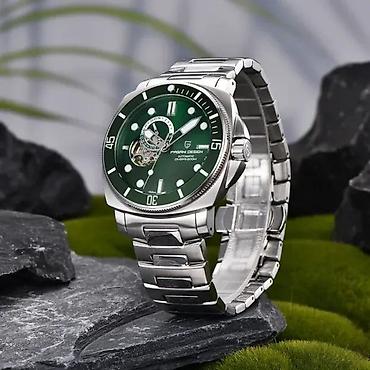 Ručni satovi: PAGANI DESIGN PD-1736 -Zelena- Seiko Automatik mehanizam Potpuno nov — 1
