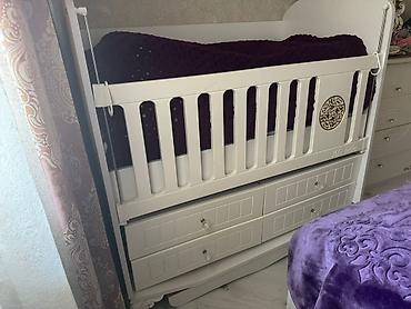 ali bebe mobilya: Uşaq beşiyi – “Ali Bebe” model - Rəng: ağ - Material: MDF/taxta — 1