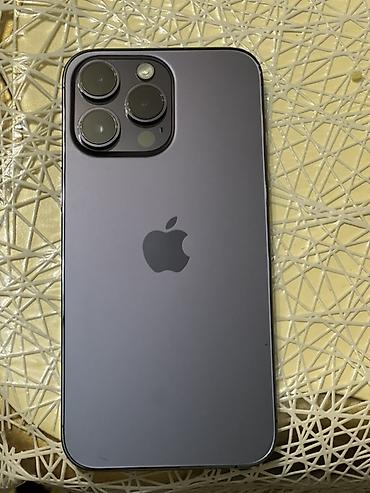 iphone 14 telefon: IPhone 14 Pro Max, 128 GB, Deep Purple, Barmaq izi, Zəmanət, Face ID — 1