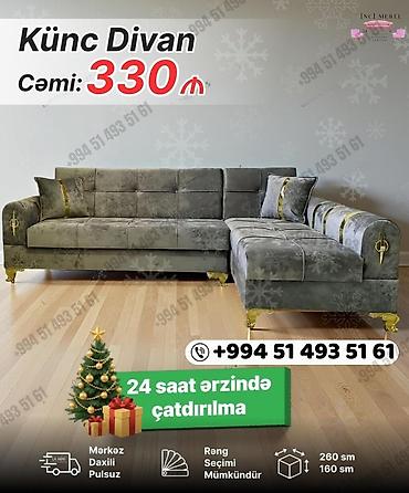 Divanlar: Künc divan, Yeni, Açılan, Bazalı, Parça, Şəhərdaxili pulsuz çatdırılma — 7