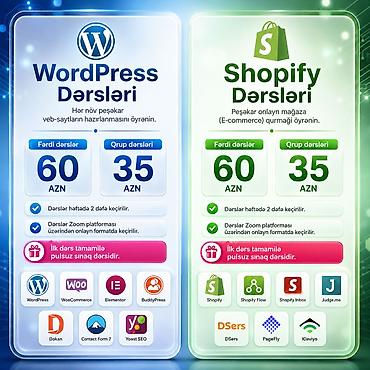 tır sürücü kursu: WordPress və Shopify dərsləri WordPress dərsləri: - Hər növ peşəkar — 1