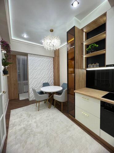 квартира за 10 тысяч в месяц: 2 бөлмө, 57 кв. м, Элитка, 4 кабат, Дизайнердик ремонт
