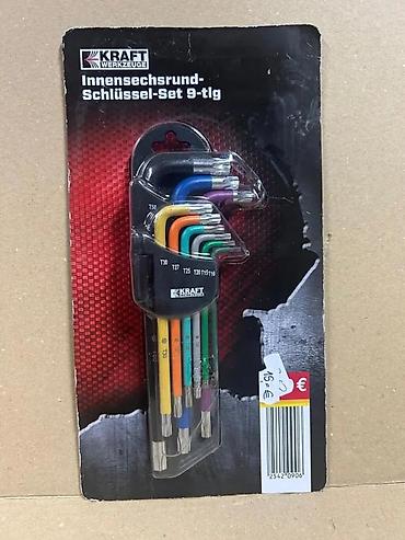 testera za trimer: KRAFT Werkzeuge – Set torx ključeva u obliku slova L, 9 delova - Tip — 3