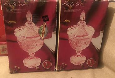glass: Kaida Glass brendinin qapaqlı şirniyyat qabı dəsti 1 yerde 15 manat — 2
