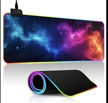 veten komputer: RGB işıqlı geniş oyun mousepadi - Dizayn: Ulduzlu qalaktika temalı — 1