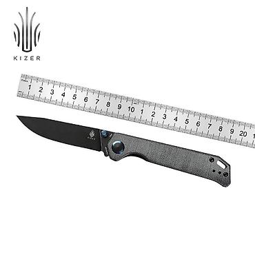 Охотничьи ножи: Складной нож Kizer Begleiter 2 сталь N690, Black Stonewashed, рукоять — 6