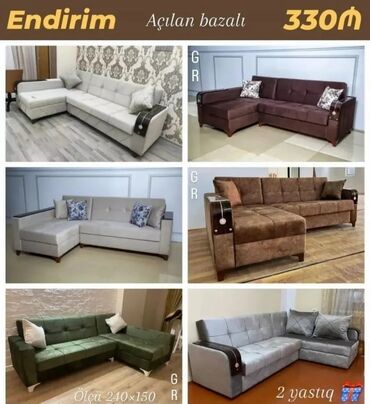 Divanlar: Künc divan, Yeni, Açılan, Bazalı, Parça, Şəhərdaxili pulsuz çatdırılma — 23