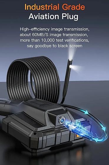 Avtoelektronika: 🔍 Endoskop Kamera G10 – Öz Monitorlu, 360° Fırlanan (5 m) G10 modeli — 5