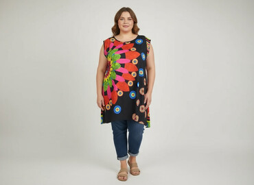 bluzka nietoperz plus size: Women`s tunic, size 5XL
