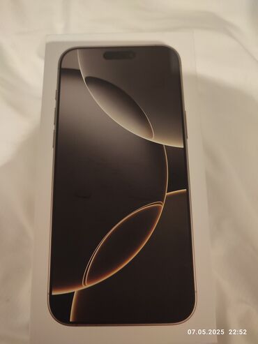 Apple iPhone: IPhone 16 Pro Max, Новый, 256 ГБ, Natural Titanium, 100 %