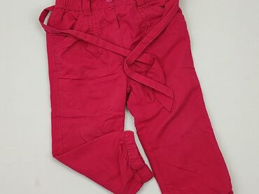 spodnie materiałowe: Baby material trousers, 12-18 months, 80-86 cm, EarlyDays, condition - Good