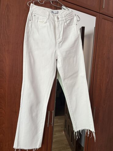 Джинсы, Zara, S (EU 36), цвет - Белый