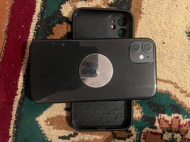 чехол для айфона 11: IPhone 11, Колдонулган, 64 ГБ, Кара, Каптама, 71 %