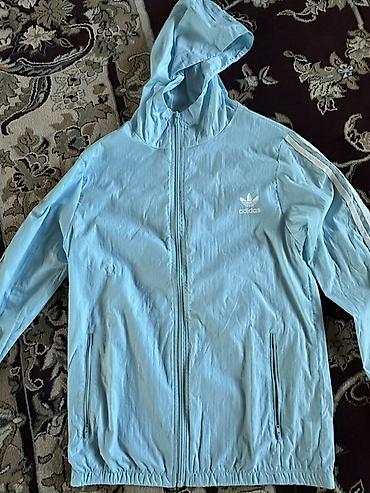 пуховики юникло: Легкая ветровка adidas Originals - Цвет: нежно-голубой - Материал — 1