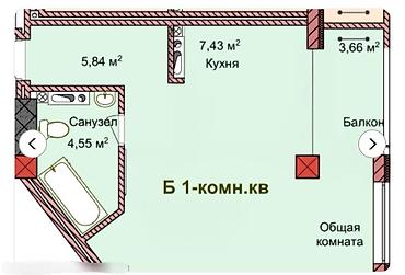 Ремонт под ключ: Абая-Айни🫟 Продается 1 ком квартира ЖД Достук Площадь 40м Этаж 12 из — 9
