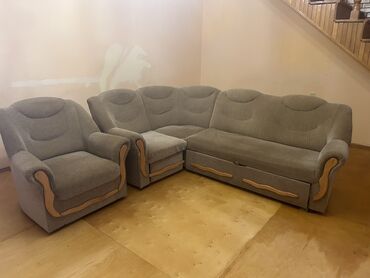 metbex kunc divan desti: Б/у, Угловой диван, Диван, С подъемным механизмом, Раскладной