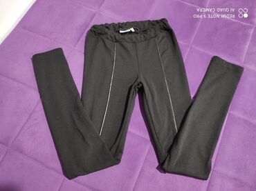 crne teksas jakne: Crne pantalone sa elastinom, velicina S-M